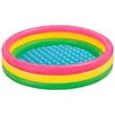 Басейн надувний дитячий Intex 57412 Веселка 3 кільця 114x25 см 136 л для дітей від 3 до 6 років