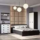 Спальня Еверест Соната Комплект 14 (модульна - 4 елементи) венге темний/білий (EVR-2619)