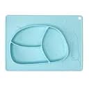 Силіконова тарілка-килимок "Зайчик" MGZ-0119(Blue) 19х27 см