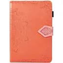 Кожаный чехол Epik Art Case с визитницей для Samsung Galaxy Tab S7+ Оранжевый