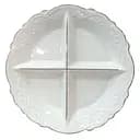 Менажница фарфоровая на 4 секции для закусок Ø 27 (см) тарелка круглая для сервировки Белый Yiwu 120-YH-HG033