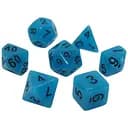Набор кубиков Glow in the dark 7 Dice Set - Light blue , 7 шт. (g7dglow02)