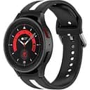 Ремінець для Samsung Galaxy Watch 6 40mm 6 44mm - чорно-білий ширина кріплення 20мм силікон Watchbands D2 (W17-1WB10023468)