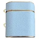 Шкіряний футляр Suitcase для навушників AirPods 1/2 Blue