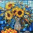 Набір для творчості алмазна картина Сонце у вазі Strateg DEEX16294, 30x30 см