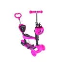 Детский самокат с родительской ручкой Bambi SC20139 колеса PU со светом Розовый