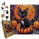 Пазл деревянный Тыквенная Мозаика, А5, 35 элементов, Картонная коробка