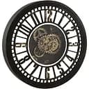 Настенные часы J-line круглые в металлическом корпусе зеркальные с видимым механизмом 61 см (2515)