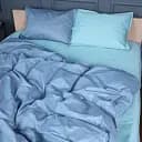 Комплект постільної білизни MisSon Сатин 22-1384 Geometric Green Waves 143х210 см блакитний (2200010472394)