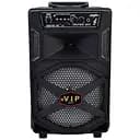 Колонка JT-830-1-2-833-835, пульт, мікрофон, світлодіодне підсвічування, Bluetooth, 41x25x21 см, чорна