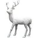 Декоративная новогодняя фигурка Олень 30 см белый (004966)