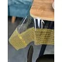 Скатертина силіконова із золотою перлинною стрічкою 390х180 см