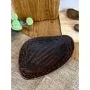 Блюдо овальне  керамічне (глиняне) різьблене 1 л Декор