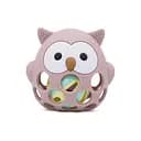 Силіконовий гризунок Cheeks Сова прорізувач-брязкальце ніжно рожевий 2 в 1