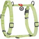 Шлея для собак Waudog Re-cotton H-образная с QR паспортом светоотражающая L 60-85 см салатовая