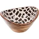 Блюдо салатник AMADEUS из дерева черно-белого цвета фигурной формы Франция (166859)