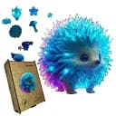 Пазл деревянный Ёжик Светлячок, А5, 35 элементов, Картонная коробка