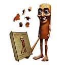 Деревянный пазл Тунг Тунг Сахур, А5, Деревянная коробка 35 элементов