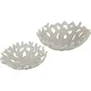 Блюда в форме коралла J-LINE фарфоровые комплект из двух белого цвета Бельгия (40385)