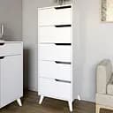 Комод високий з білими ніжками М-ЗОН Борн 500 Німфея Альба білий (MZN-031109)