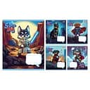 Зошити учнівські 12 аркушів клітинка 1B Super Dog, 25 шт. в упаковці