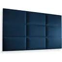 Стінова панель, оксамитове узголів'я ліжка, синя 30*40*4 см