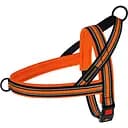 Шлея для собак Bronzedog Mesh Стандарт, размер M, 45-56х2 см, оранжевая