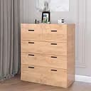 Комод для дома Эверест Соната-3 Телескопические на 5 ящиков 80х38х94 см дуб крафт золотой крафт золотой (EVR-2698)