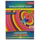 Набор односторонней цветной бумаги "Глянцевая" А4 АП-1204-1, 12 листов