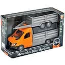 Автомобиль Tigres Mercedes-Benz Sprinter бортовой с прицепом, масштаб 1:24, оранжевый (39667)