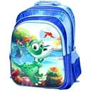 Дитячий рюкзак FG240502004A з трьома відділеннями та боковими кишенями, блакитний з принтом, розмір 39×28×14 см