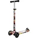 Самокат iTrike JR 3-055-WP17 черный с цветным принтом