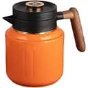 Чайник-термос 1 л с заварником и датчиком температуры, оранжевый Yiwu HP-14-51O