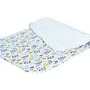 Пеленка непромокаемая Эко Пупс Eco Cotton двухсторонняя Украинские цветочки 50х70 см белая с синим