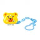 Ланцюжок для пустушки Lindo Потапич, з кліпсою, жовтий (PK 212)