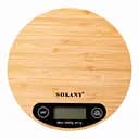 Кухонные настольные электронные весы Sokany SK-19024 для взвешивания продуктов LCD-дисплей до 5 кг Дерево