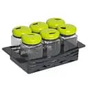 Набор баночек для специй Herevin Bright colours, 160 мл, 6 шт., зеленый (132290-560)