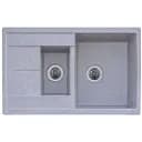 Кухонная мойка Platinum 7850W Kessan гранитная глянцевая с креплением 78x50 см серый металлик (000024997)
