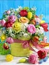 Набір для творчості алмазна картина Вітальний букет Strateg HEG86087, 30x40 см