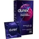 Презервативы латексные с силиконовой смазкой Durex Intense Orgasmic, рельефные, со стимулирующим гелем-смазкой, 12 шт. (3044083)