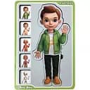 Дерев'яний пазл-вкладиш Анатомія людини – хлопчик Ubumblebees (ПСФ026) PSF026 будова тіла