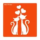 Трафарет для біо-тату Котик k012-15*15см, розмір 15х15см