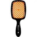 Щетка для волос Salon Professional SP0099 SL массажная, продувная 20 см черная с оранжевым