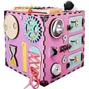 Развивающая игрушка Temple Group Бизикуб TG200132 30х30х30 см розовая