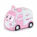Машинка на радиоуправлении 180-2 A-01, скорая помощь, мультяшный стиль, на перезаряжаемых батарейках, розовая