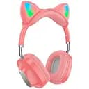 Навушники Hoco Skill cat ear BT headphones ESD13 з вушками рожеві