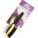 Щітка для собак і котів Bronzedog масажна двостороння 17х3.5 см