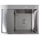 Кухонна мийка Platinum Handmade PVD L з нержавіючої сталі 1.0 мм квадратний сифон 65x50x23 см хром