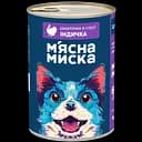 Влажный корм для взрослых собак М'ясна Миска кусочки в соусе с индейкой 1.24 кг