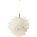 Елочное украшение J-line подвеска с натуральными перьями диаметр 12 см (36851)